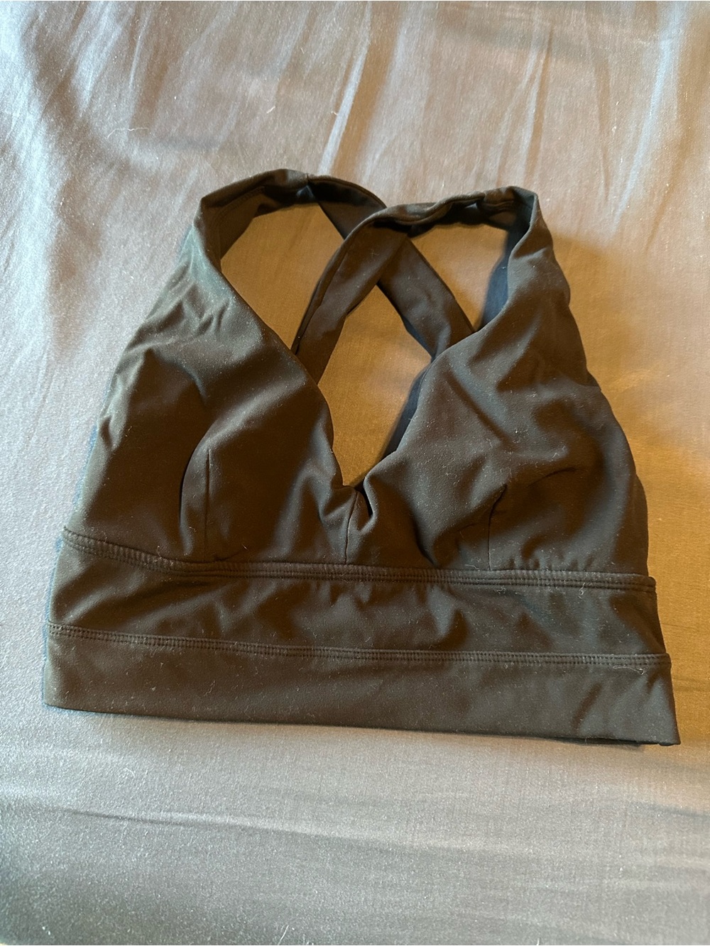BuffBunny Black Cross-Back Sports Bralette